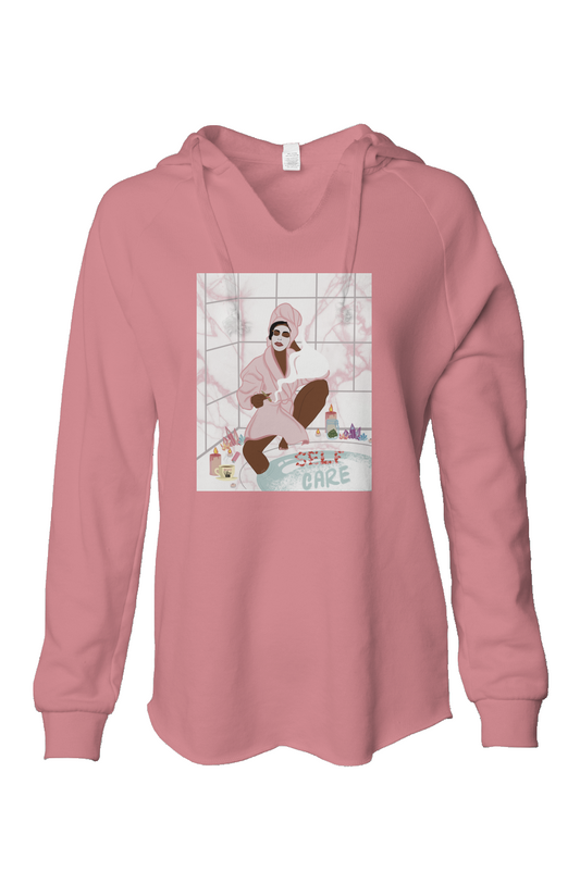 'Self Care' Wave Hooded Sweatshirt