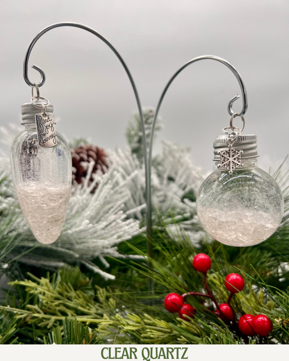 Clear Quartz Snow Globe Crystal Ornaments