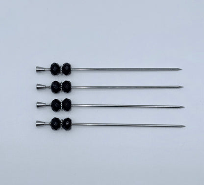 Obsidian Cocktail Picks, Set of 4