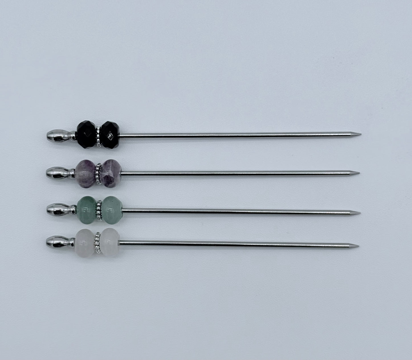 Assorted Crystals Cocktail Picks, Set of 4