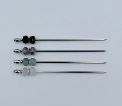 Assorted Crystals Cocktail Picks, Set of 4