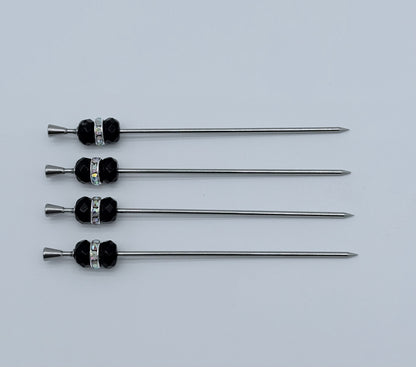 Obsidian Cocktail Picks, Set of 4