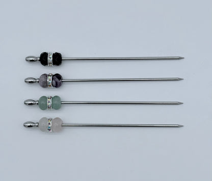 Assorted Crystals Cocktail Picks, Set of 4