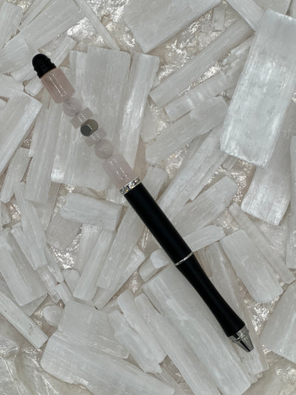 Rose Quartz Refillable Metal Pen