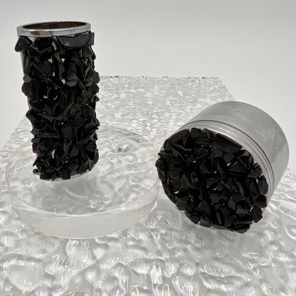 Obsidian Crystal Lighter Case + Grinder Bundle