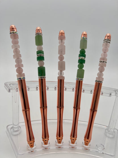 Rose Quartz Refillable Metal Pen