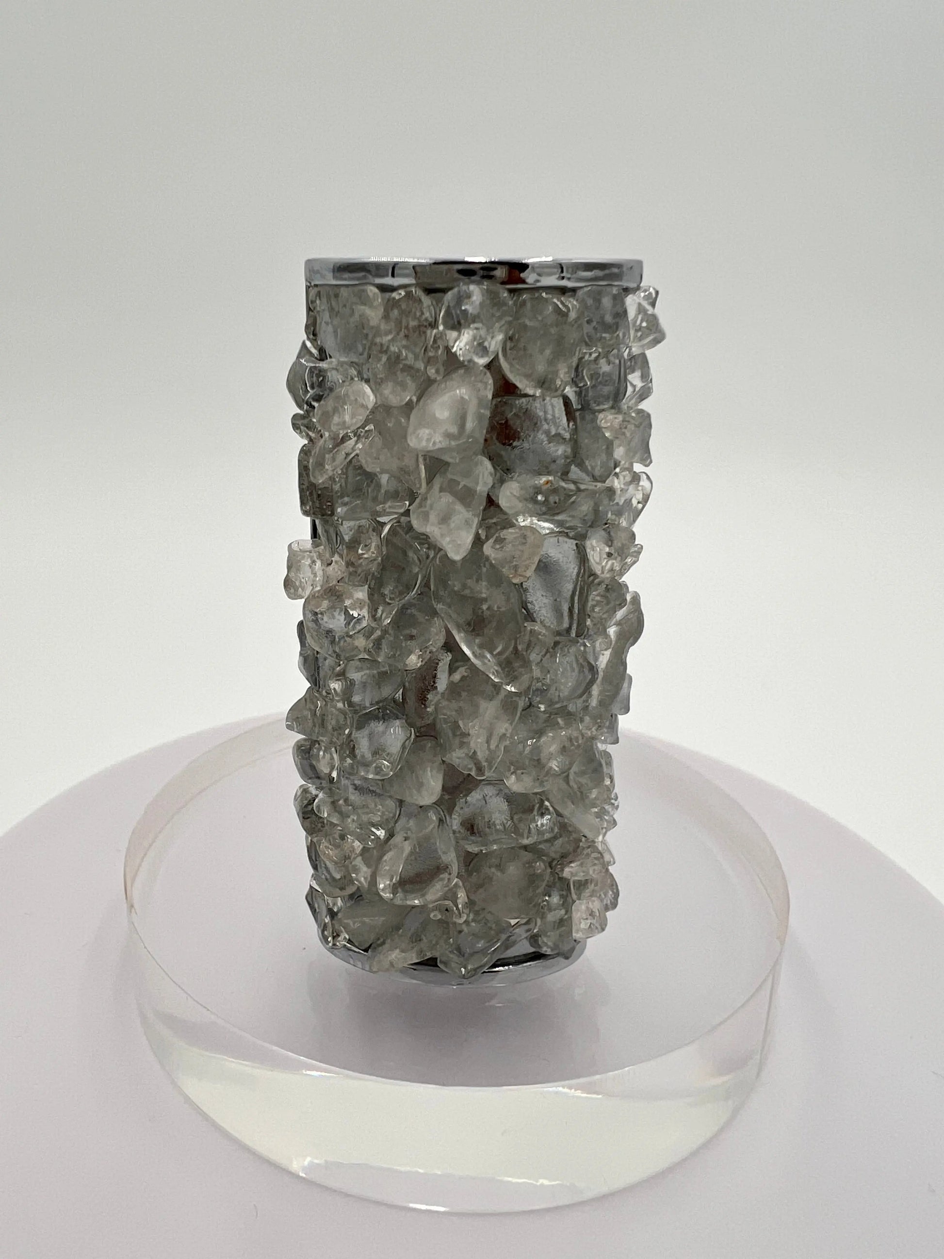 Clear Quartz Lighter Case Flowerpot Greenery
